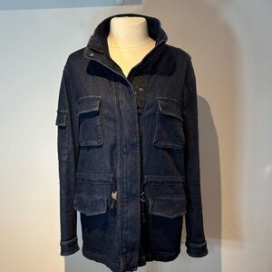 NVLT Field Utility dark wash Blue Denim Jacket size large